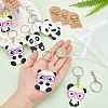 Olycraft PVC Plastic Panda Keychain KEYC-OC0001-04-3