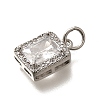 Brass Micro Pave Cubic Zirconia Pendants KK-U055-01P-03-2