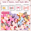 80Pcs 4 Styles Resin Cabochons CRES-SC0003-06D-2