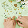 DIY Star & Lightning Stainless Steel Charms Cuff Ring Making Kit DIY-FI0001-02-3
