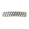 304 Stainless Steel Wheel Textured Curved Rectangle Connector Charms STAS-Z147-09P-1