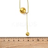 304 Stainless Steel Round Ball Pendant Snake Chain Necklaces NJEW-U028-03G-5
