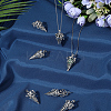 10Pcs Hollow Brass Cone Cage Pendants KK-SC0004-37-4
