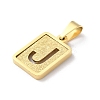 304 Stainless Steel Alphabet Pendants STAS-S152-01G-J-2