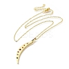 Brass Micro Pave Colorful Cubic Zirconia Moon Pendant Necklaces for Women NJEW-D311-02A-G-4