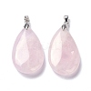 Natural Rose Quartz Pendants G-D084-01P-B15-2