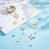 DIY Stainless Steel Open Cuff Ring with Star Moon Charms Making Kits DIY-LP0001-02-3
