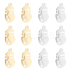 12Pcs 2 Colors 304 Stainless Steel Pendants STAS-UN0028-61-1