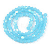 Imitation Jade Bicone Frosted Glass Bead Strands EGLA-A039-J4mm-MB03-2