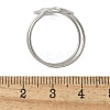 304 Stainless Steel Round Wrap Open Cuff Rings for Women Men RJEW-Z071-02A-P-5
