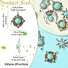 12Pcs 6 Styles Tibetan Style Alloy Pave Imitation Turquoise Pendants FIND-FS0002-81-4