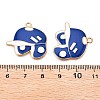 Rack Plating Alloy Enamel Pendants ENAM-N056-388KCG-02-3