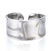 Non-Tarnish 304 Stainless Steel Wide Open Cuff Ring for Women RJEW-N040-09-2