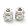Brass Clear Cubic Zirconia Beads ZIRC-B010-27P-1