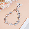 1Pc Zice Alloy Heart Link Chain Mobile Straps HJEW-LP0001-14-1
