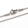 Tarnish Resistant 304 Stainless Steel Box Chain Necklaces LS-NJEW-M124-10P-1