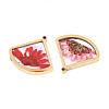 304 Stainless Steel Epoxy Resin Pendants STAS-T072-26-3