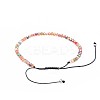 Adjustable Electroplate Glass Braided Bead Bracelets X-BJEW-JB04588-04-3