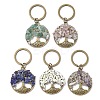 Natural Lapis Lazuli & Howlite & Rose Quartz & Amethyst & Green Aventurine Keychain KEYC-JKC00845-1
