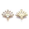Brass Micro Pave Cubic Zirconia Links Connectors KK-R111-067-2