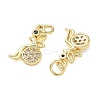 Brass Micro Pave Cubic Zirconia Pendants KK-T085-15A-G-2