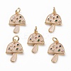 Brass Micro Pave Colorful Cubic Zirconia Pendants KK-C100-09G-1