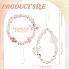2Pcs 2 Style Resin Beaded Mobile Phone Lanyard Wrist Strap HJEW-GF0001-36-2