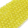 Spray Painted Crackle Glass Beads Strands CCG-Q001-8mm-04-2