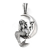 304 Stainless Steel Big Pendants STAS-R225-09AS-1