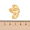 Teardrop 304 Stainless Steel Open Cuff Rings RJEW-R018-01G-03-5