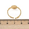 Oval 304 Stainless Steel Enamel Cuff Rings for Women RJEW-G355-01G-02-5