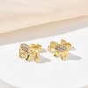 Brass & Crystal Rhinestone Stud Earrings for Women EJEW-G464-04G-02-2