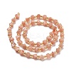Natural Peach Moonstone Beads Strands G-P463-22-3