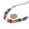 Natural & Synthetic Mixed Gemstone Graduated Beaded Necklace for Women NJEW-JN04187-5