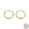 925 Sterling Silver Huggie Hoop Earrings EJEW-K258-19C-G-1