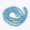 Electroplate Opaque Solid Color Crystal Glass Beads Strands EGLA-S171-01A-05-2