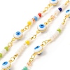Brass Flat Round Link Chains CHC-G017-24G-1