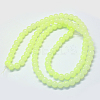 Baking Paint Imitation Jade Glass Round Bead Strands DGLA-Q021-8mm-21-3