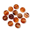 13Pcs Flat Round Natural Carnelian Rune Stones G-K335-08F-1