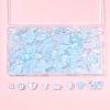 120Pcs 8 Styles Transparent Spray Paint Glass Beads GLAA-FS0002-21-8