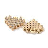 Brass Micro Pave Cubic Zirconia Charms KK-R152-20G-3