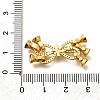 925 Sterling Silver Micro Pave Clear Cubic Zirconia Fold Over Clasps STER-B006-09G-3