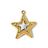 304 Stainless Steel Rhinestone Pendants STAS-OY009-96G-3
