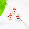 20Pcs Light Gold Alloy Enamel Pendants ENAM-YW0001-71-1
