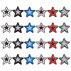 24Pcs 6 Colors Star Cloth Sequin Patches PATC-HY0001-34-1