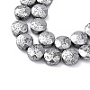 Electroplated Natural Lava Rock Beads Strands G-A256-F01-01B-2