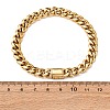 304 Stainless Steel Curb Chain Bracelets for Unisex BJEW-K283-02A-G-5