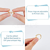 SUPERFINDINGS 8Pcs 4 Style Rack Plating Brass Open Cuff Ring Settings KK-FH0006-84-5