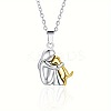 Girl & Dog Zinc Alloy Pendant Necklaces for Women FS-WGDD4A4-03-5
