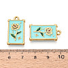 304 Stainless Steel Enamel Pendants X-STAS-N124-21G-3